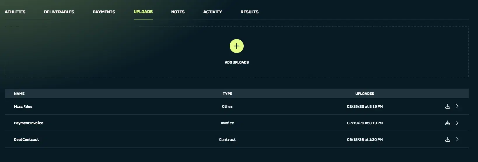 Deal Tracking: File Management